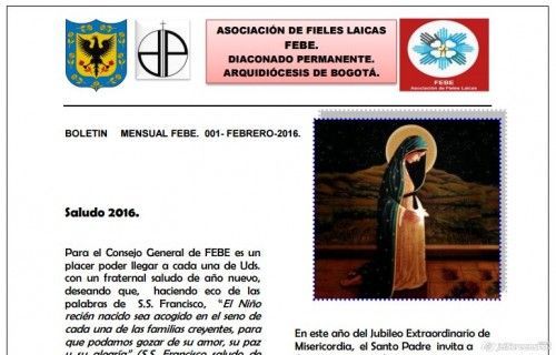 Publicado el Nº 1 del Informativo de la Asociación de fieles laicas FEBE, en la arquidiócesis de Bogotá (Colombia)  