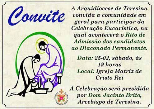 Rito de Admissão dos Candidatos ao Diaconado Permanente da Arquidiocese de Teresina (PI, Brasil)