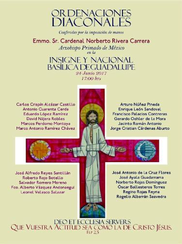 Arquidiócesis Primada de México: Ordenaciones y eventos diaconales en el mes de junio