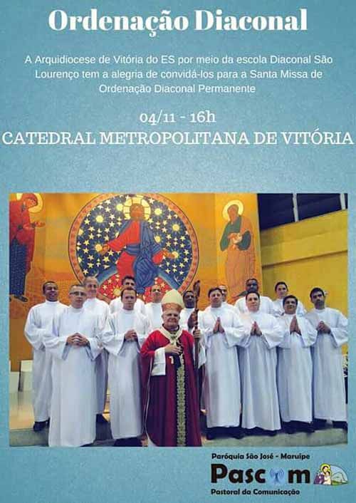 Ordenações Diaconais na Arquidiocese de Vitória, ES, Brasil
