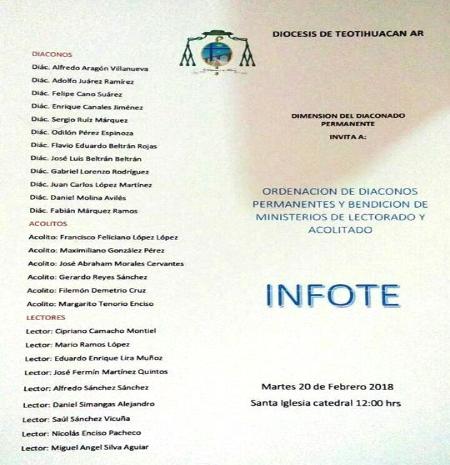 Diocesis de Teotihuacan, México: Ordenación hoy de 12 nuevos diáconos permanentes