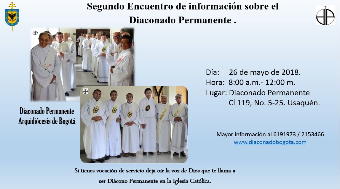 Noticias del diaconado desde la Archidiócesis de Bogotá, Colombia