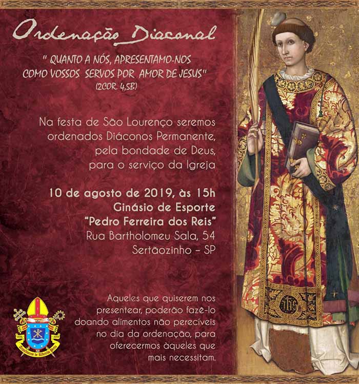 Arquidiocese de Ribeirão Preto,brasil: novos diàconos