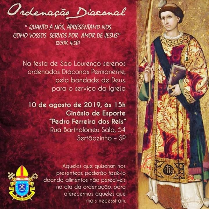 Dom Moacir Silva ordenará 26 novos diáconos para a Igreja na Arquidiocese de Ribeirão Preto, Brasil