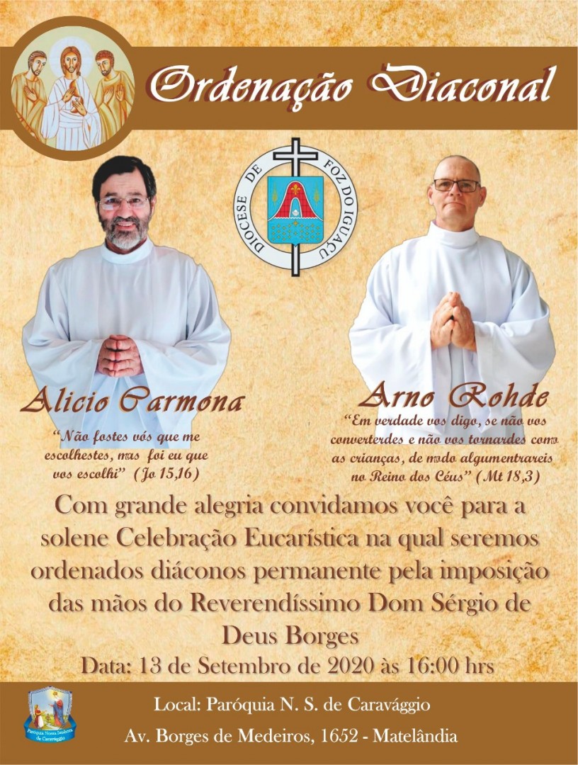 Novas Ordenações Diaconais na Diocese de Foz do Iguaçu, Brasil