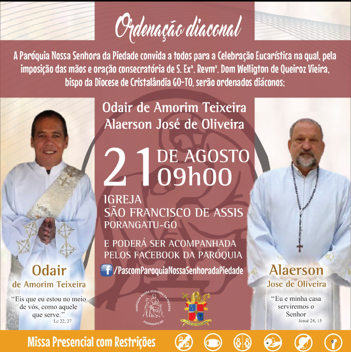 A Diocese de Cristalândia (TO, Brasil) terá seus primeiros Diáconos Permanentes